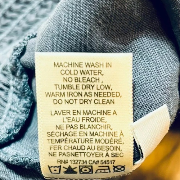 Cloth & Stone Anthropologie Gray Tie Dye Smocked Waist Wide Leg Pull On Pants M - Picture 4 of 11